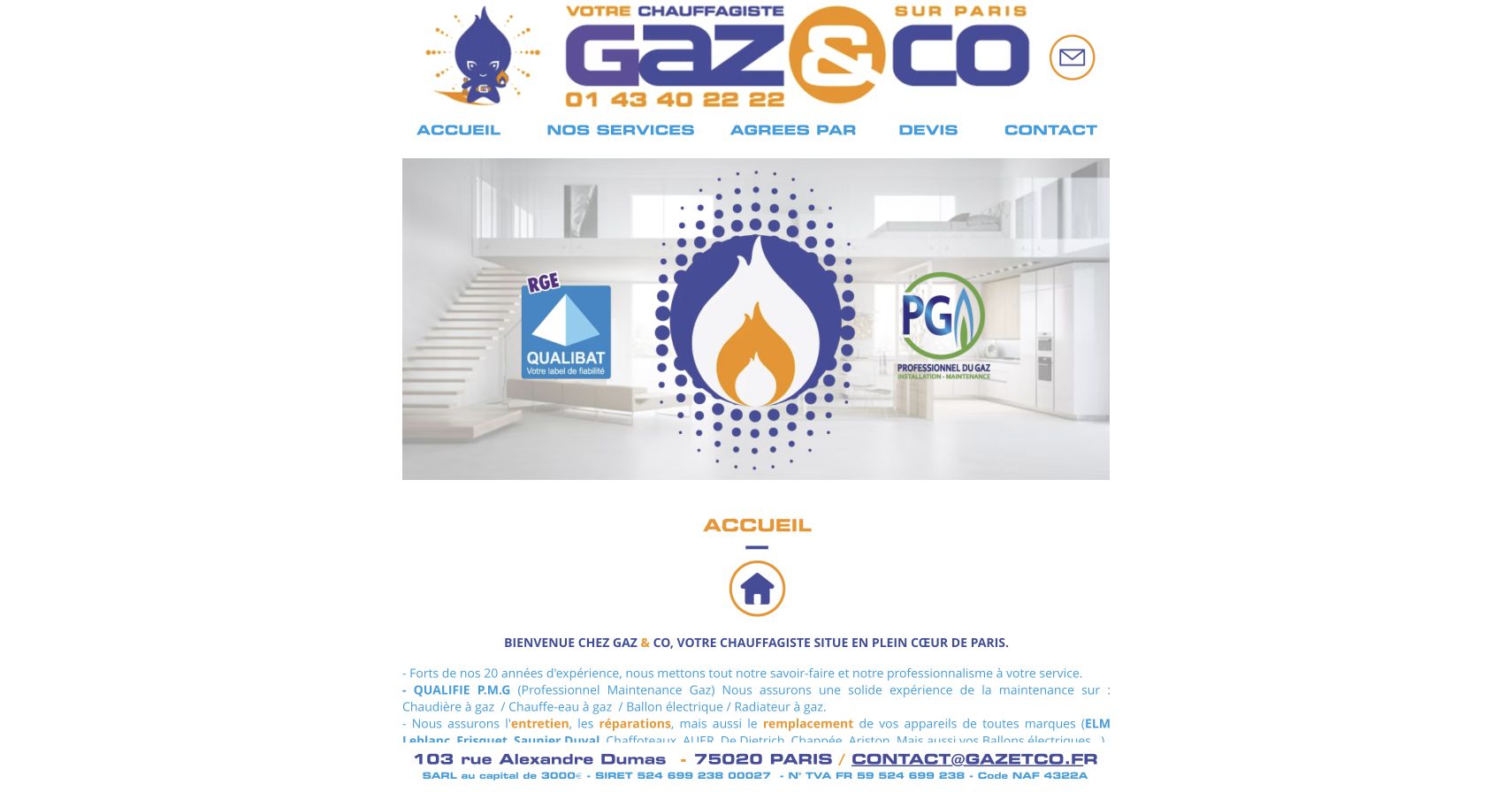 Capture du site de Gaz & Co