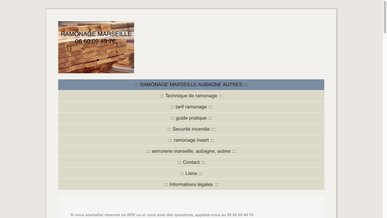 Capture du site de ABAO.FR Ramonage Marseille